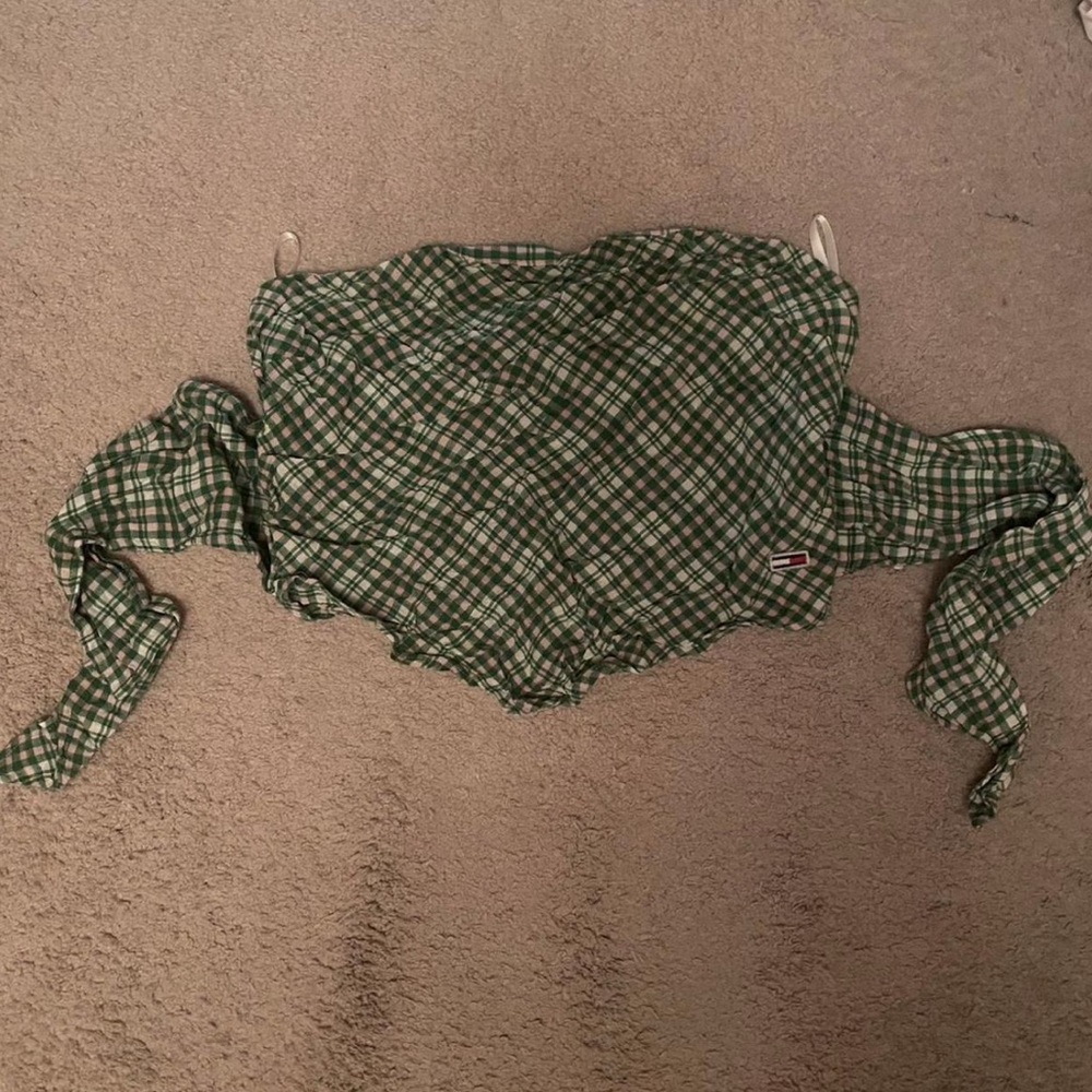 Green Plaid Tube Top